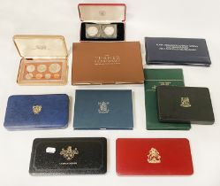 COLLECTION OF WORLD PROOF COIN SETS , OTHER COMMEMORATIVE COINS & SOME WORLD BANKNOTES