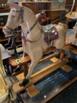 LARGE ROCKING HORSE WITH CERT