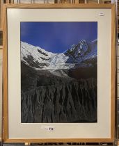 RUTH BROWN PASTEL - MOUNTAINOUS SCENE ''PINDARO GLACIER'' 40CM X 52CM