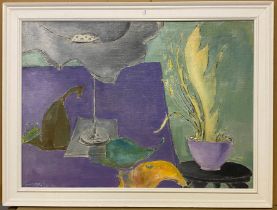 STILL LIFE WITH FLOWERPOT OIL ON CANVAS/BOARD BY DUTCH ARTIST URIEL EEKHOFF 1923-2014 - SIGNED