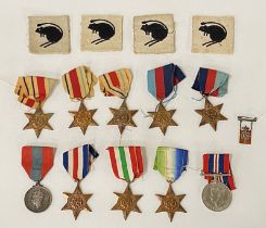 TEN WW2 MEDALS INC: GEORG JENSEN ENAMELLED BADGE