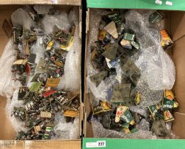 2 TRAYS OF WAR GAME MODEL FIGURES