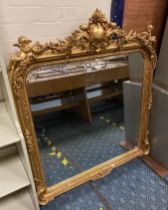 GILTWOOD CHERUB OVERMANTLE MIRROR