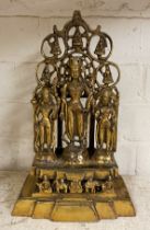 SIGNED GILT BRONZE CHINESE FIGURE - 28CMS (H) APPROX