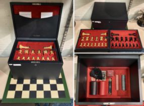 NINA CAMPBELL GAMES COMPENDIUM SET IN A LEATHER BOX