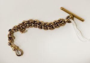 15 CARAT GOLD FOB CHAIN 13.5 GRAMS APPROX (A/F)