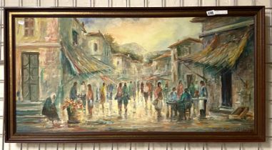 OIL ON CANVAS - STREET SCENE