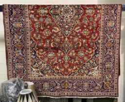 FINE CENTRSAL PERSIAN KASHAN CARPET 290CMS X 195CMS