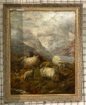 ROBERT WATSON (1865-1916) OIL ON CANVAS ''SHEEP IN THE HIGHLANDS'' SIGNED & DATED 71CM X 91CM