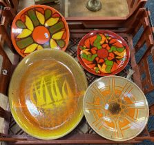 COLLECTION OF POOLE POTTERY CHARGERS & PLATES