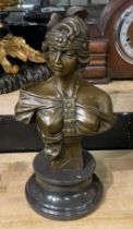 BRONZE ART DECO FIGURE 39CMS (H) APPROX