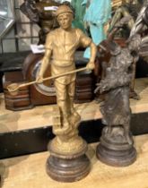 2 SPELTER FIGURES