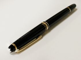 MONT BLANC MEISTERSTUCK BLACK FOUNTAIN PEN - WRITES WELL, GOOD CONDITION