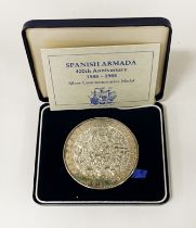 SILVER MEDAL ''SPANISH ARMADA'' APPROX 5 OZ IMP