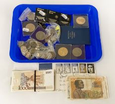 QTY OF SOME COINS & BANKNOTES