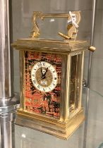 CHINOISERIE CARRIAGE CLOCK 13CMS (H) APPROX