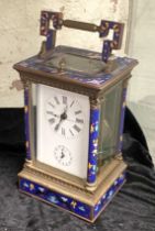 CLOISONNE CARRIAGE CLOCK - 18CMS (H) APPROX