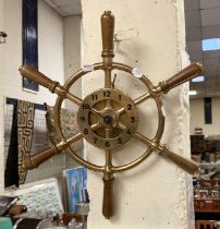 HERMES PARIS SHIPS WHEEL CLOCK C1950'S - 8 DAY MOVEMENT BY JAEGAR LE COULTRE