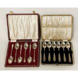 TWO SILVER SPOON SETS - 5 IMP OZS APPROX