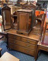 EDWARDIAN DRESSING TABLE & POT CUPBOARD