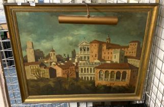 OIL ON CANVAS 'ITALIAN SCENE' - SIGNED BY A WRIGHT