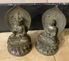 PAIR OF CHINESE BRONZE FIGURES 14CMS (H) APPROX