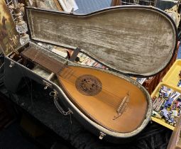 EARLY 18 STRING LUTE IN CASE