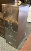 SILVER 4 DRAWER FILING CABINET