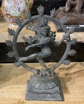 ORIENTAL BRONZE FIGURE - 29.5 CMS (H) APPROX