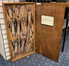 ABORIGINAL ART ON BARK - ORIGINALLY FROM THE PASSMORE EDWARDS MUSEUM