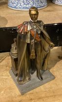 BRONZE FIGURE - KING EDWARD TABLE LIGHTER - 22CMS APPROX