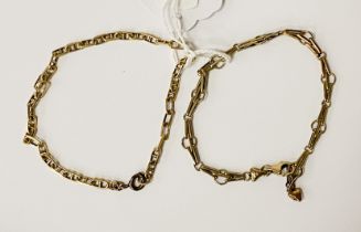 18CT GOLD BRACELET & ANOTHER GOLD BRACELET 12 GRAMS APPROX