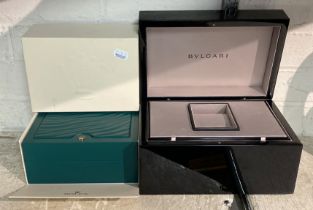 ROLEX WATCH BOX - OYSTER PERPETUAL & A BVLGARI WATCH BOX