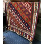 FINE SOUTH WEST PERSIAN QASHQAI KILIM - 240 X 165 CMS