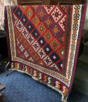 FINE SOUTH WEST PERSIAN QASHQAI KILIM - 240 X 165 CMS