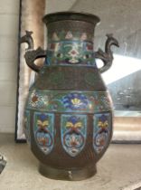 ORIENTAL CLOISONNE VASE - 31 CMS (H) APPROX