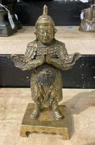 GILT BRONZE CHINESE FIGURE - 23.5 CMS (H) APPROX
