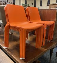 SET OF 6 TANGERINE CAFE CHAIRS BY HATTON