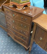 5 DRAWER BOW FRONT CHEST