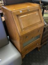 MAHOGANY BUREAU WITH THREE DRAWERS