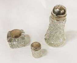 THREE SILVER TOPPED BOTTLES