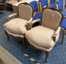 PAIR OF ELBOW CHAIRS