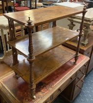 WALNUT VICTORIAN DRINKS TROLLEY