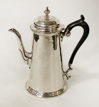 ASPREY & CO STERLING SILVER COFFEE POT - 14 IMP OZS APPROX