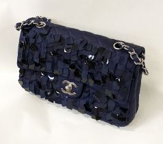 BLUE CHANEL HANDBAG WITH BOX