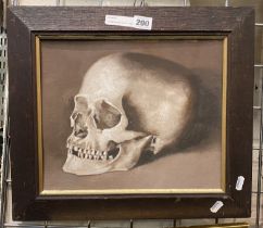 FRAMED VIVIAN BEWICK ''MEMENTO MORI'' - PICTURE SIGNED - 25.5 X 31 CMS APPROX