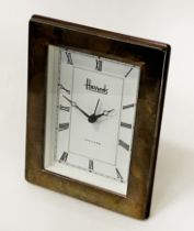 HM SILVER HARRODS CLOCK - 16.5 X 13 CMS APPROX