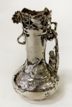 VICTORIAN SILVER LINED VASE - 27 CMS (H) APPROX a/f