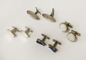 COLLECTION OF CUFFLINKS - MOSTLY SILVER