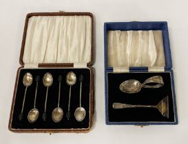 H/M SILVER BEAN SPOONS/PAP SPOON SET - 2 IMP OZS APPROX